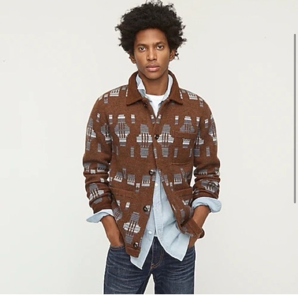 Wallace & Barnes Other - J. Crew Wallace & Barnes, Boiled Merino Wool Jacquard Chore Jacket